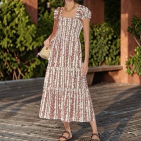 Anthropologie OPT Daphne Dress in Floral Vines Size S - Picture 3 of 6